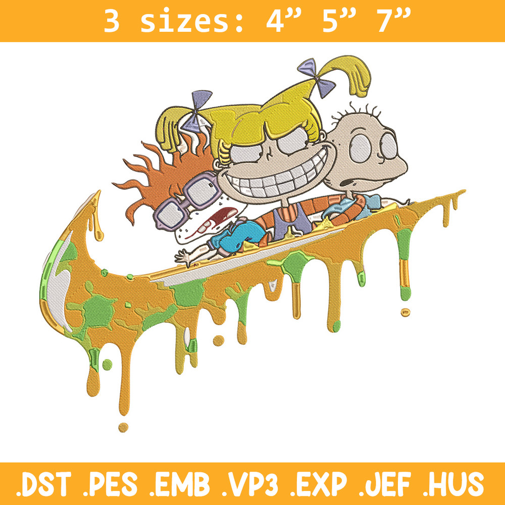 Rugrats x nike Embroidery Design, Rugrats Embroidery, Embroidery File, Anime Embroidery, Nike shirt, Digital download.jpg