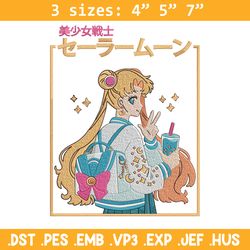 sailor moon embroidery design, sailor moon embroidery, embroidery file, anime embroidery, anime shirt, digital download