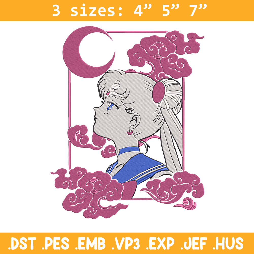 Sailor moon poster Embroidery Design, Sailor moon Embroidery, Embroidery File, Anime Embroidery, Anime shirt.jpg