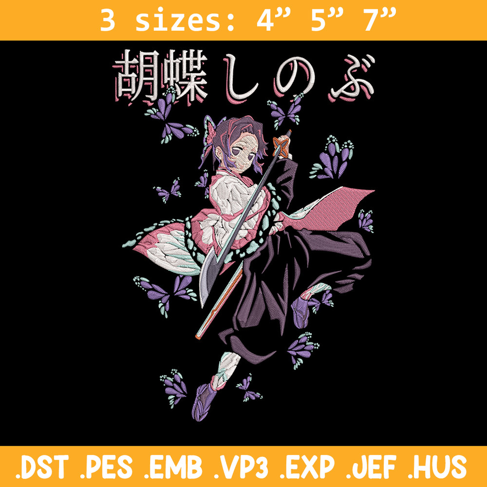 Shinobu Embroidery Design, Demon slayer Embroidery, Embroidery File, Anime Embroidery, Anime shirt, Digital download..jpg