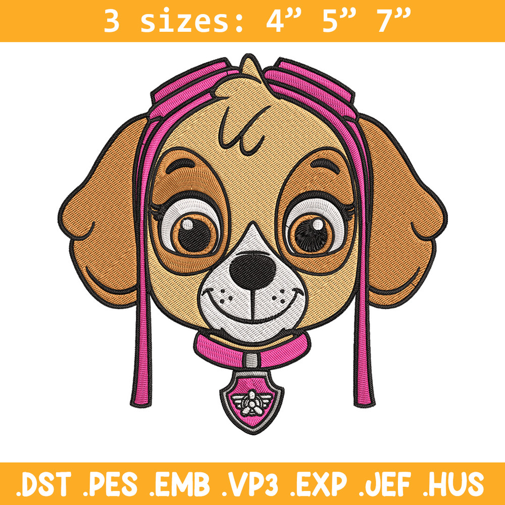 Skye dog Embroidery Design, Paw patrol Embroidery, Embroidery File, Anime Embroidery, Anime shirt, Digital download..jpg