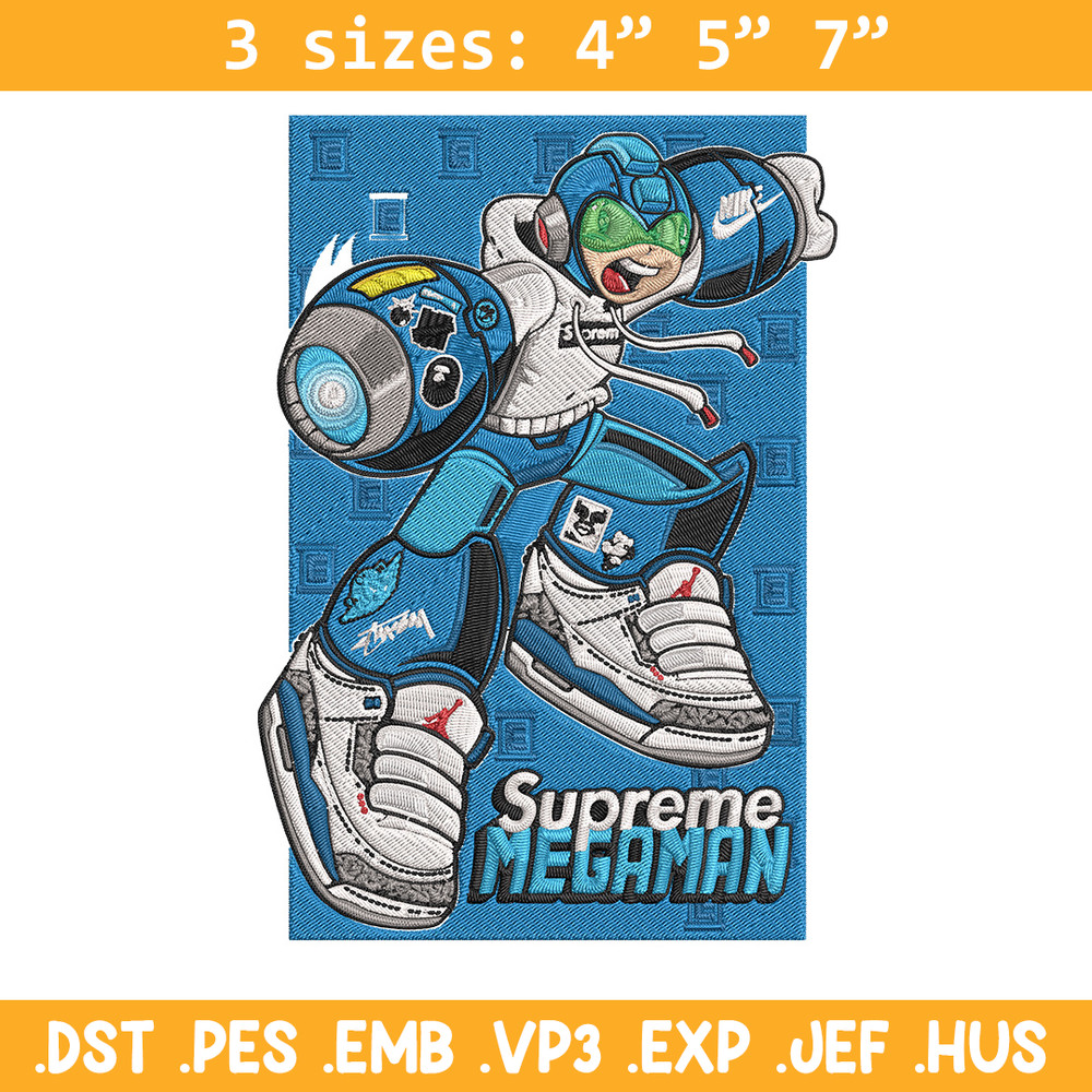 Supreme megaman Embroidery Design, Megaman Embroidery, Embroidery File, Supreme Embroidery, Anime shirt, Digital download.jpg