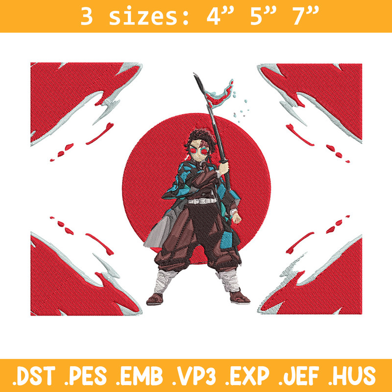 Tanjiro Embroidery Design, Demon slayer Embroidery, Embroidery File, Anime Embroidery, Anime shirt, Digital download.jpg