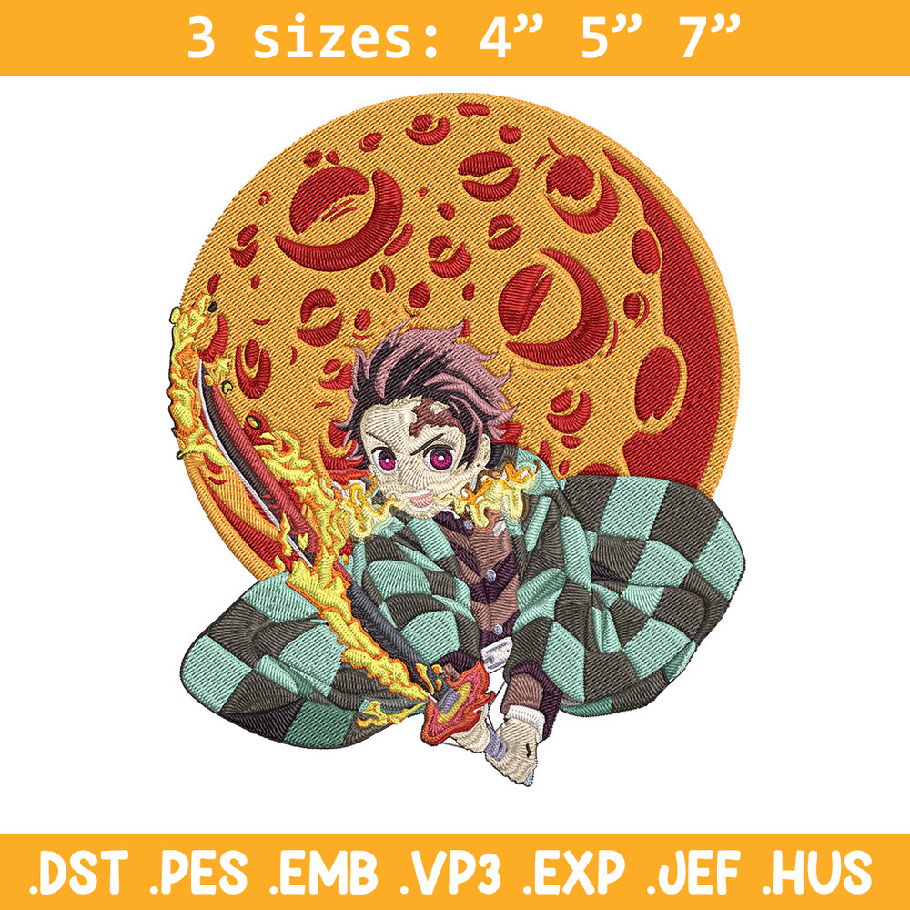 Tanjiro fire Embroidery Design, Demon slayer Embroidery,Embroidery File,Anime Embroidery, Anime shirt,Digital download.jpg