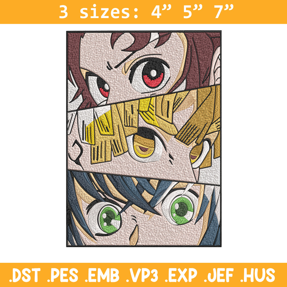Tanjiro friends Embroidery Design, Demon slayer Embroidery,Embroidery File,Anime Embroidery,Anime shirt,Digital download.jpg