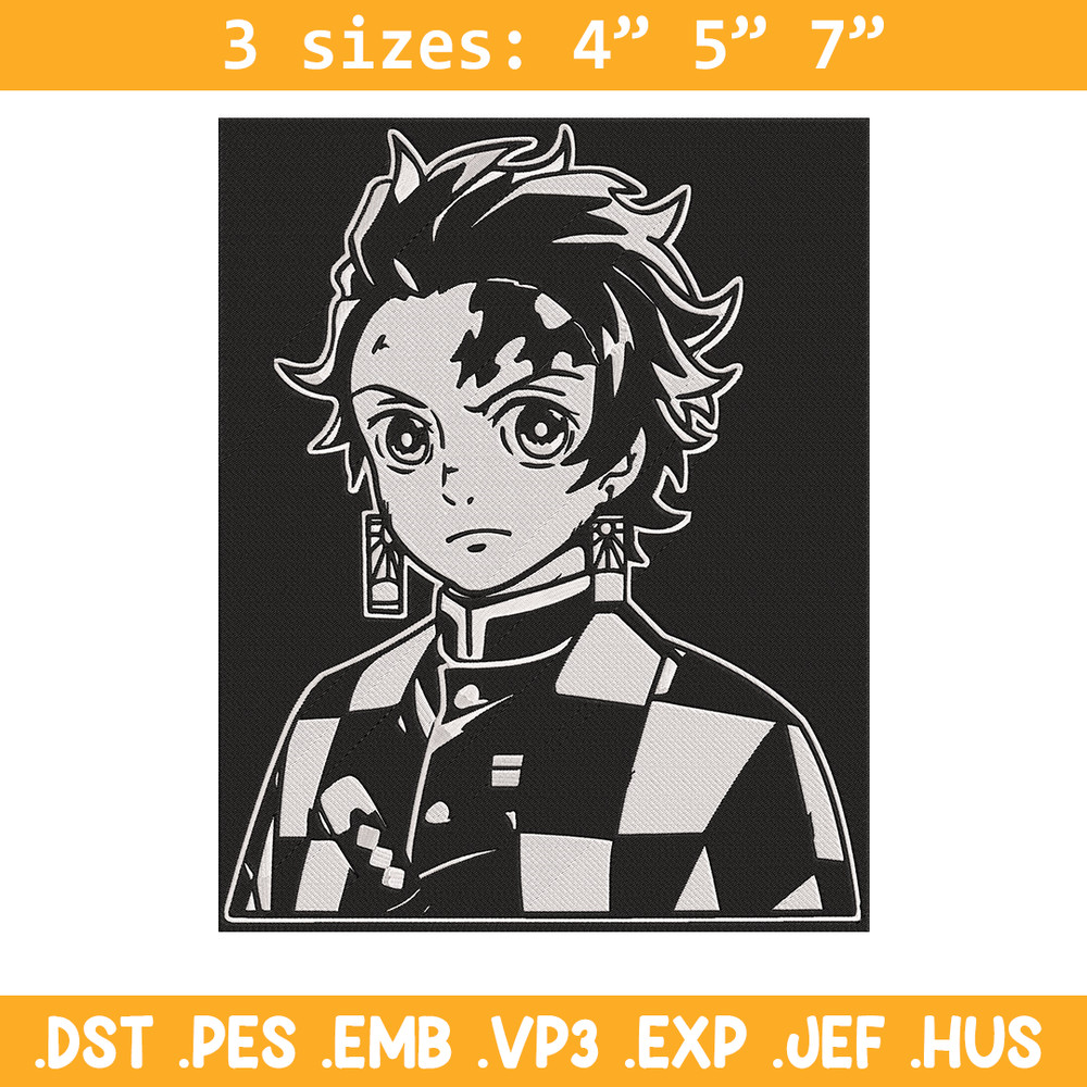 Tanjiro poster Embroidery Design, Demon slayer Embroidery, Embroidery File,Anime Embroidery,Anime shirt,Digital download.jpg