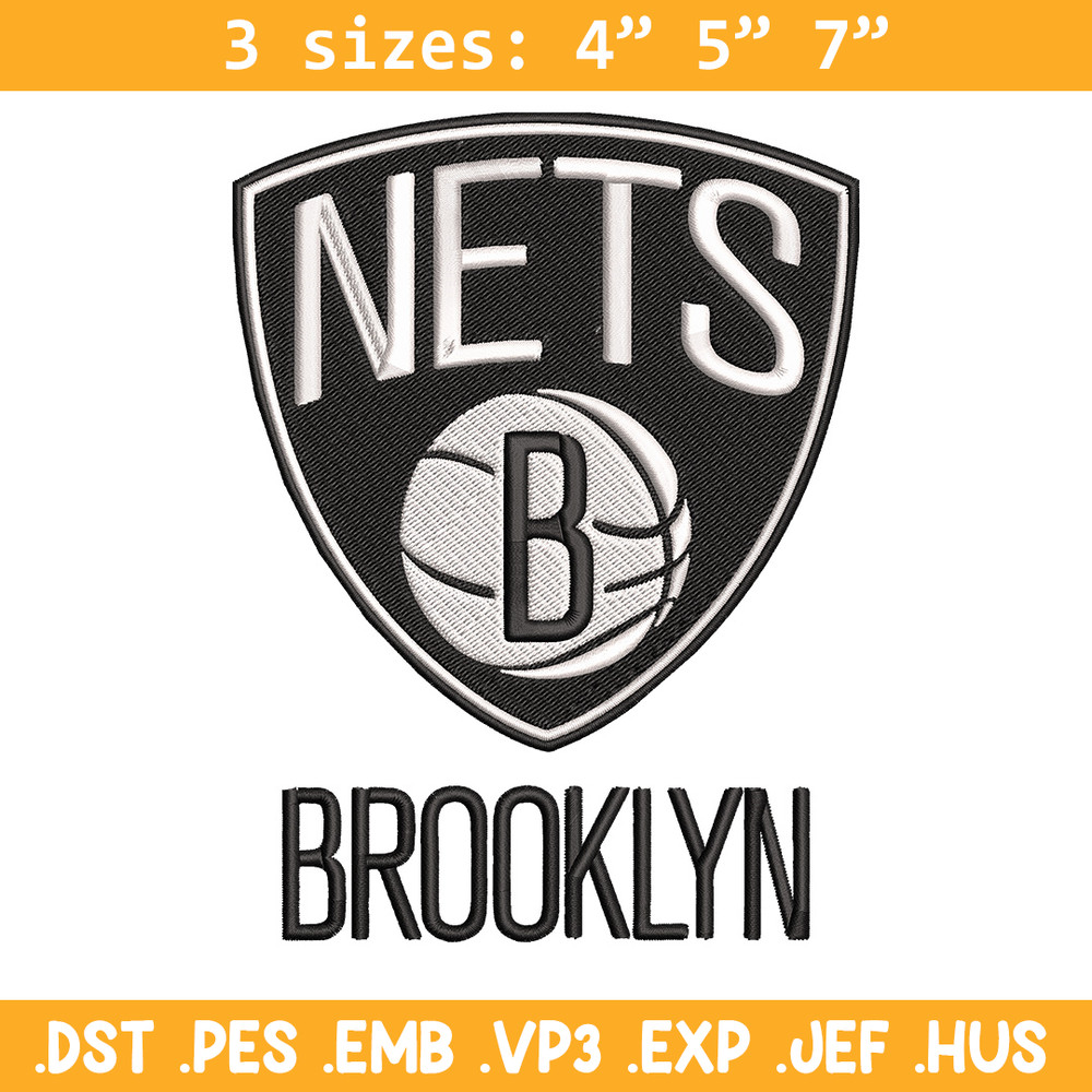 Brooklyn Nets logo embroidery design,NBA embroidery,Sport embroidery, Logo sport embroidery, Embroidery design..jpg