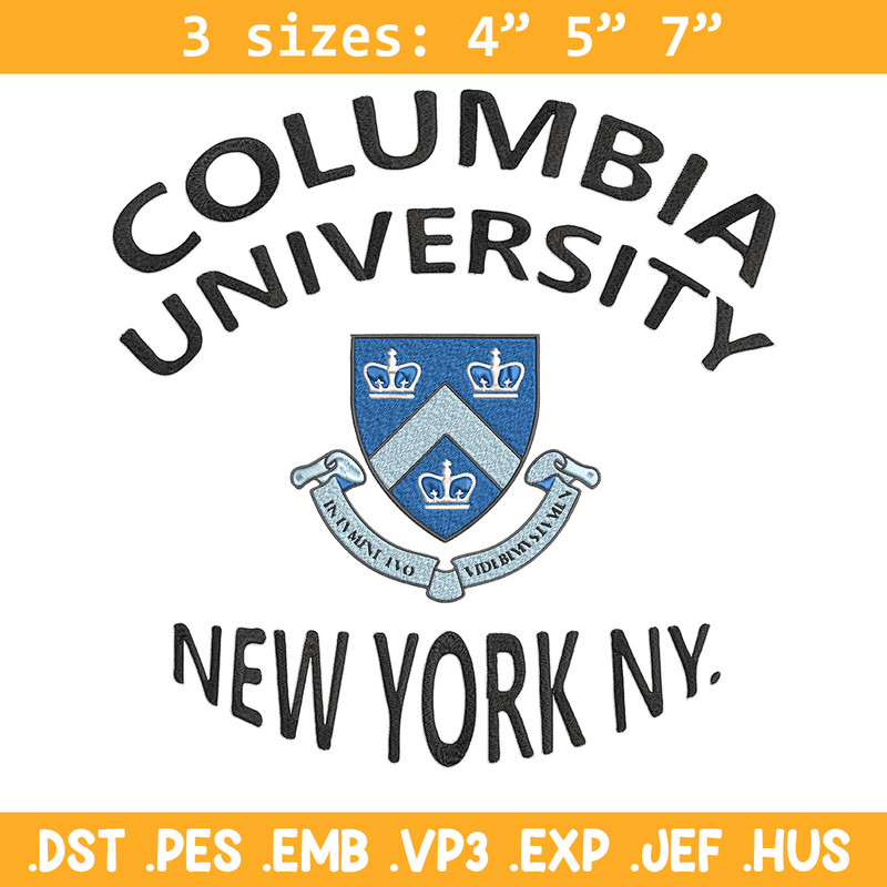 Columbia University logo embroidery design, NCAA embroidery,Sport embroidery,Logo sport embroidery,Embroidery design.jpg