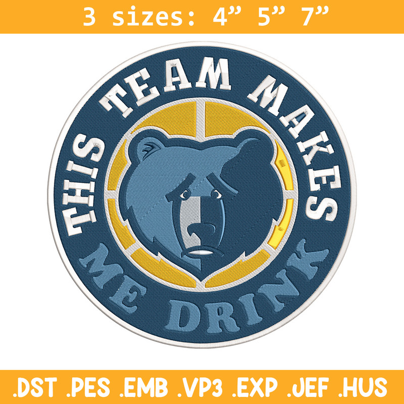 Memphis Grizzlies design embroidery design, NBA embroidery,Sport embroidery, Embroidery design,Logo sport embroidery.jpg