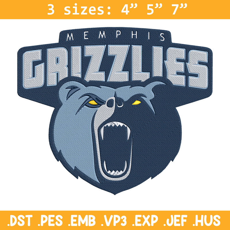 Memphis Grizzlies logo embroidery design, NBA embroidery, Sport embroidery,Embroidery design,Logo sport embroidery.jpg