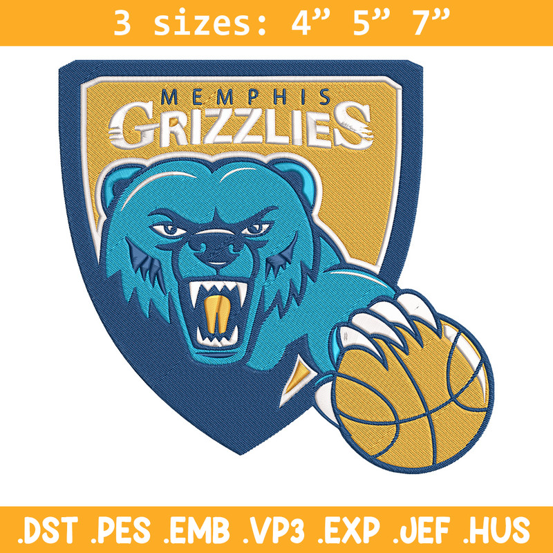 Memphis Grizzlies logo embroidery design, NBA embroidery,Sport embroidery, Embroidery design, Logo sport embroidery.jpg