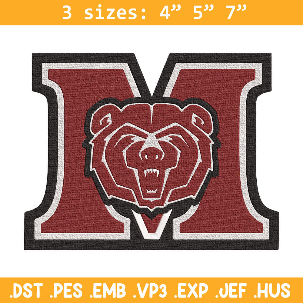Missouri State logo embroidery design, MLB embroidery, Embroidery design, Logo sport embroidery, Sport embroidery.jpg