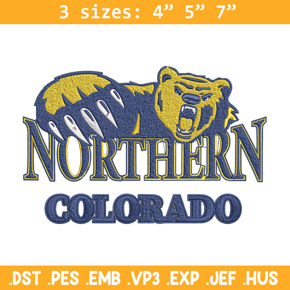 Northern Colorado logo embroidery design, College embroidery,Sport embroidery, logo sport embroidery, Embroidery design.jpg