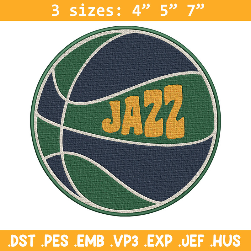 Utah Jazz logo embroidery design, NBA embroidery, Sport embroidery,Embroidery design,Logo sport embroidery..jpg