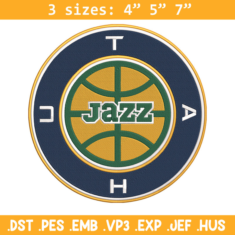 Utah Jazz logo embroidery design, NBA embroidery, Sport embroidery,Embroidery design,Logo sport embroidery.jpg