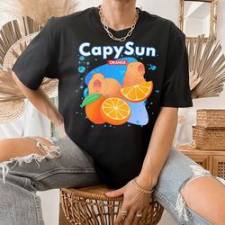 capysun unisex t-shirt, capybara tshirt gift, funny meme pun for capybaras, vintage inspired capybara tee