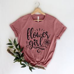 flower girl shirt, cute flower girl idea, wedding shirt, matching bridesmaid shirt, flower girl shirt