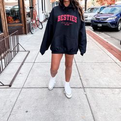 personalized besties hoodie, best friend shirts, sisters shirt, custom best friends shirt, gift for friends, bff gifts