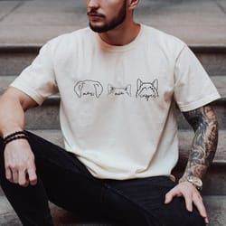 custom dog and cat ears shirt, dog mom shirt, dog lover shirt, dog dad shirt, cat lover shirt, pet lover shirts