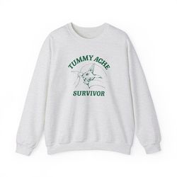 tummy ache survivor unisex heavy blend crewneck sweatshirt