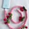 Crochet Phone Charger Tube With Cherry 1m Phone Cable Cover Cable Protector Cord Cover Cable Sleev 1