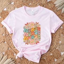 wildflowers nurse shirt, nurse shirt,nursing school tee cute nurse shirt nurse t-shirt tshirt for work rn nurse shirt