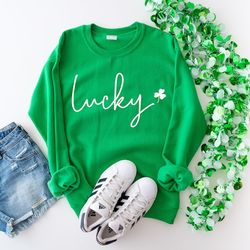 st. patricks day sweatshirt - women's saint paddy's day outfit - cute saint paddy's day wear - lucky sweater
