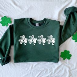 retro shamrock sweatshirt, cute lucky sweatshirt, funny st patricks day sweatshirt, irish shirt, st patricks day shirt