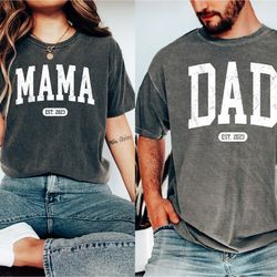 custom gifts for mom and dad, cute mama shirt, unique dad shirt, christmas gift for parents, mothers day gift, matching