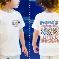 bluey mama's expensive little bestie shirt png, bluey y2k style for little girl png, mother's day gift, matching family