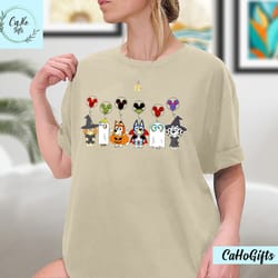 halloween horror balloon shirt, halloween matching family, bluey trick or treat shirt, halloween gifts, spooky season ho