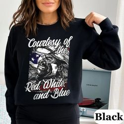 courtesy of the red white and blue print casual t-shirt, courtesy of the red white and blue t shirt, toby keith shirt, c