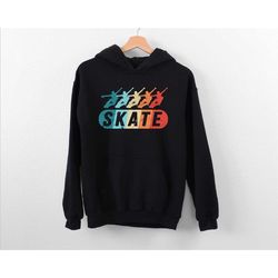 skateboarding hoodie, skate boarding sport hoodie, funny gift for skater, retro skate hoodie, skater girl hoodie, skate