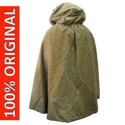 Military Russian Army Soviet Soldiers Cloak Tent Poncho Hooded Rain Coat USSR