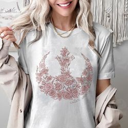 retro star wars rose rebel emblem shirt, leia princess floral t-shirt, galaxy's edge, star wars day, disneyland trip tee