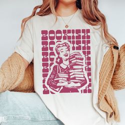 bookish retro girl shirt, retro reader shirt, book lover gift, bookish shirt, book addict gift, reader tee, library shir