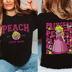 retro princess peach sweatshirt,princess peach mario shirt feeling peachy shirt,super mario birthday shirt,birthday gift