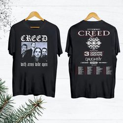 2024 creed band tour vintage t-shirt, creed band fan gift shirt, creed 2024 concert merch