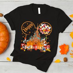 Thanksgiving Shirt, Mickey and Friend Thanksgiving shirts, Happy Thanksgiving, Pumpkin Disney Autumn Leaf Tee