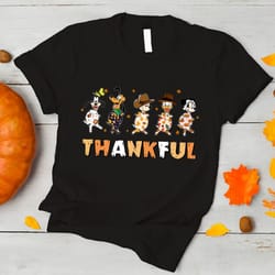 mickey and friend thankful shirt, disney thanksgiving shirts, happy thanksgiving, pumpkin disney autumn tee