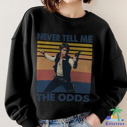 vintage han solo 90s shirt | never tell me the odds vintage shirt | movie fan tshirt | han solo starwars shirt | retro h
