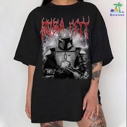 vintage boba fett heavy metal shirt, boba fett bootleg tee, boba fett the mandalorian shirt, galaxy's edge trip shirt