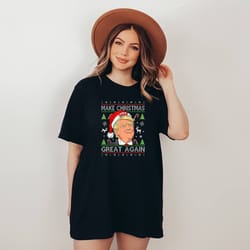 make christmas great again t-shirt, political shirt, santa shirt, trump shirt, political saying, funny shirt, ugly chris