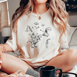 jesus riding dinosaur shirt, ufo shirt, funny shirts, offensive t-shirt, cool graphic tee, crazy shirts for men, guys no