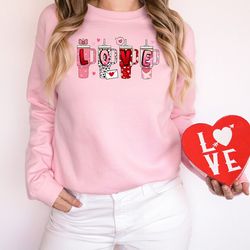 Retro Valentines Sweatshirt Obsessive Cup Disorder Sweatshirt Heart Pink Cup Shirt Heart Valentines Tee Stanley Tumbler