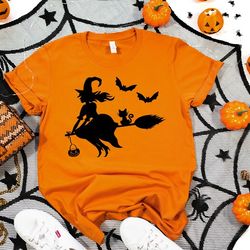 halloween shirt, witch shirt, fly broom shirt, witch broom shirt, halloween gift, halloween tee, gift for her, halloween