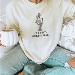 cactus shirt western christmas cowboy christmas midwest shirt