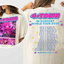 sided disney turning red 4 town world tour shirt | 4 town music band lover t-shirt | pixar fest 2024 trip tee |