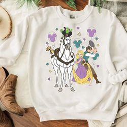 Funny Rapunzel Princess And Friends Flynn Rider Pascal Maximus Shirt | Disney Tangled Characters T-Shirt | Disneyland Ma