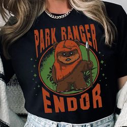 Vintage Wicket Ewok Park Ranger Endor Forest Camp Shirt | May The Fourth Be With You T-Shirt | Galaxy'S Edge Trip Tee |